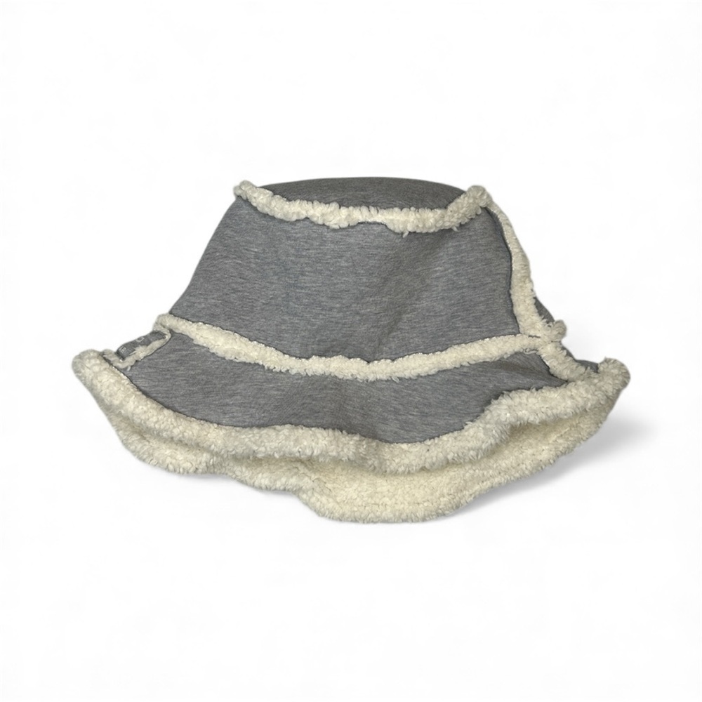 UGG x Telfar Womens Gray and Ivory White Bucket Hat - Picture 5 of 12